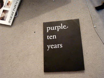 black and white 10 years purple magazine