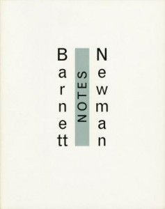 barnett newmann  notes